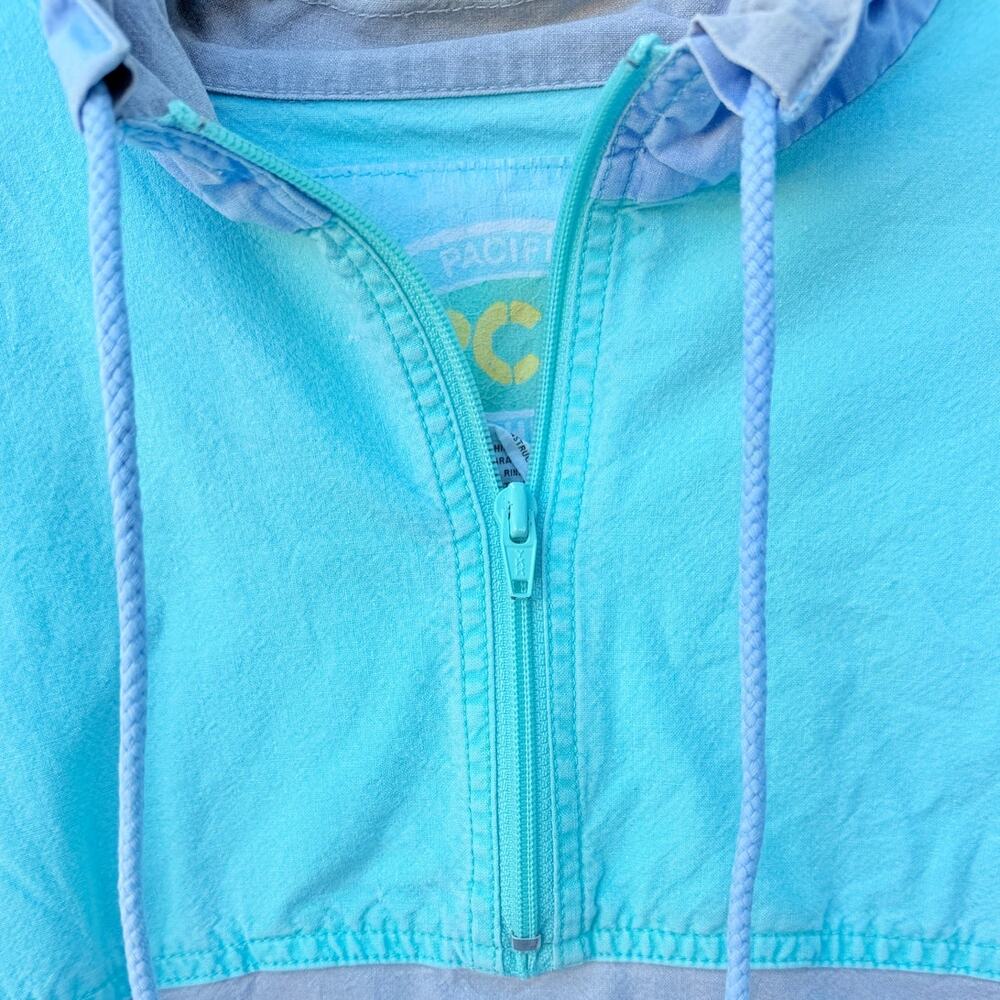 Pacific Trail Colorblock Jacket Mens Large Blue Green Vintage 90s Pullover - Picture 6 of 9